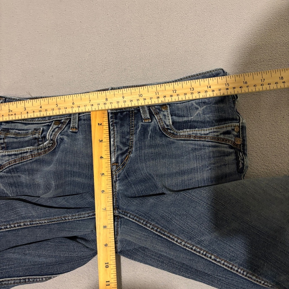 Silver Jeans Co Aiko Low Rise Bootcut Jeans Blue Wash 28x33 Grunge Y2K Western - Picture 3 of 6